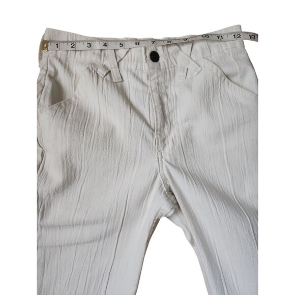 Levi's Vintage 70s Boho Flare Jeans Women's Size 27 White Classic Hippie Flawed - Picture 8 of 11